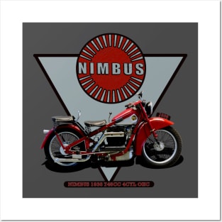 1936 Nimbus Motorcycle 750 cc 4CYL OHC Posters and Art